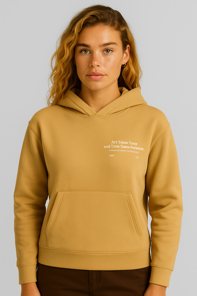 VENA Women's Thinky Printed Sweatshirt 100% Cotton - Yellow