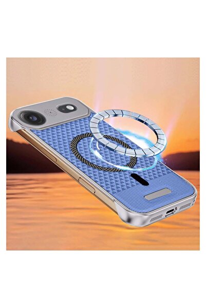 Wtech Apple iPhone Air 5G 2025 Magnetic Metal Frameless Fabric Texture Slim PC Magsafe Case Cover