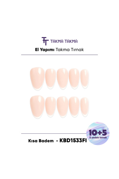 Takma Takma 15'li Ten Kısa Badem KBD1533FI Tekrar Kullanılabilir El Yapımı Pr...