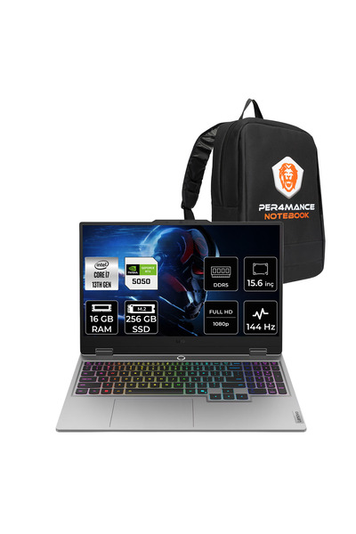 LENOVO LOQ i7 13700HX 16GB 256GB SSD RTX5050/8GB 100W 15.6" FHD 144Hz FDOS Ga...