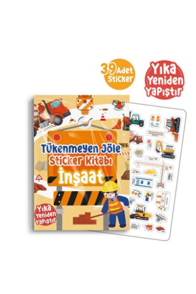 Uçan Kitap Tükenmeyen Jöle Sticker Kitabı İnşaat