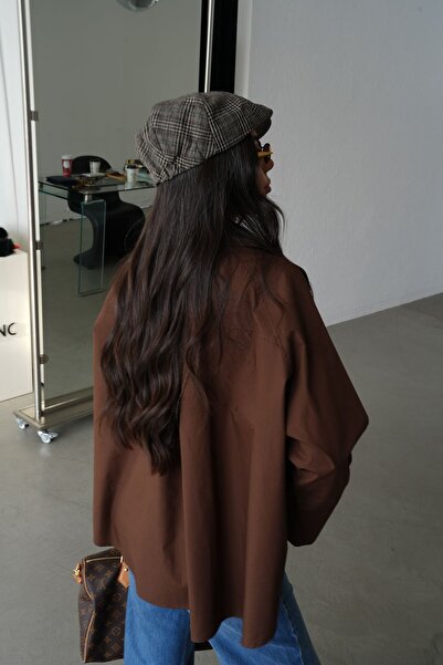 Özge Özgenç Oversized Shirt with Side Buttons