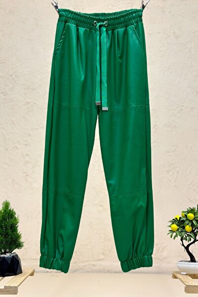 sahnemoda Waist Leg Rubber Leather Trousers