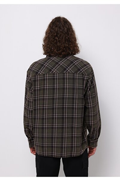 Colin's Comfort Fit Shirt Neck Екологічна чоловіча зелена сорочка з довгими рукавами