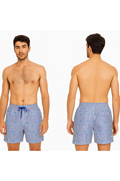 ZEND POLO Men's Sea Shorts with Fish Print