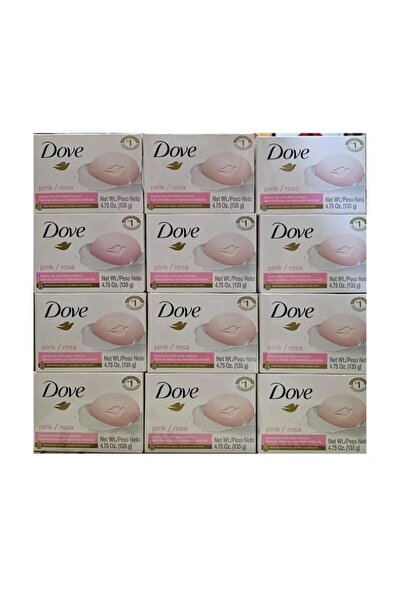 Dove Moisturizing Beauty Cream Soap, Pink, 12 Pieces