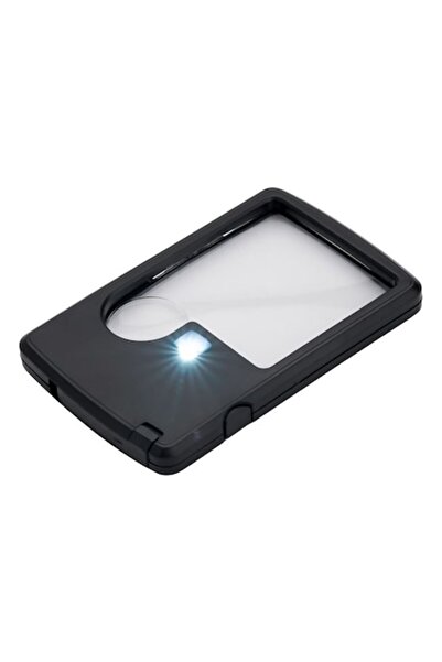 OEM Lupa de buzunar cu iluminare LED, 2 lentile cu factor de marire x3 si x6, forma patrata