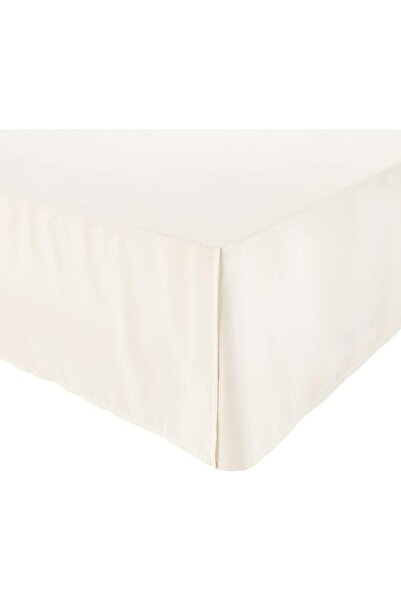 Amazon basics تنورة سرير خفيفة الوزن مطوية، مقاس كينج، أبيض عاجي