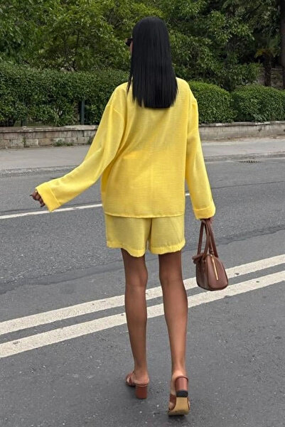 GENCULUS Shirt and Shorts Flared Linen Suit 10130