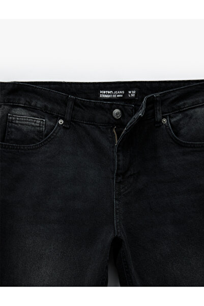 Koton Jean παντελόνι Straight Fit με κανονική τσέπη μέσης - Mark Jean