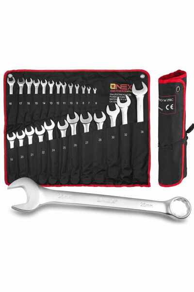 GERMANUS Onex German Style OX-252 Fixed Combination Wrenches, 25 Pieces, 6-36 mm, Cr-V
