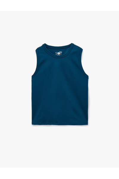 Koton Slim Fit Sleeveless Crew Neck Sports Tank Top