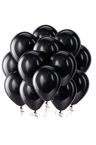 Generic 100 Pack 12-inch Round Helium Balloons - Black