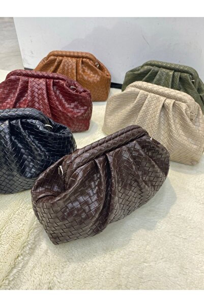 Rivina Meri̇ Glow Knitted Detailed Handbag, Shoulder Bag and Crossbody Bag