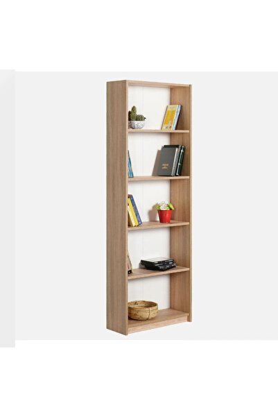 Mobilya Sepeti Ms (115) Mdf 5 Raflı Kitaplık Ceviz