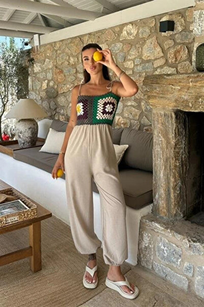 GENCULUS Jasmin Linen Jumpsuit with Drain 128008