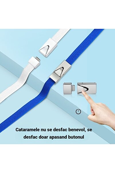 AdyMel catarame metalice, set de 10, pentru șireturi plate, închidere rapidă, albe