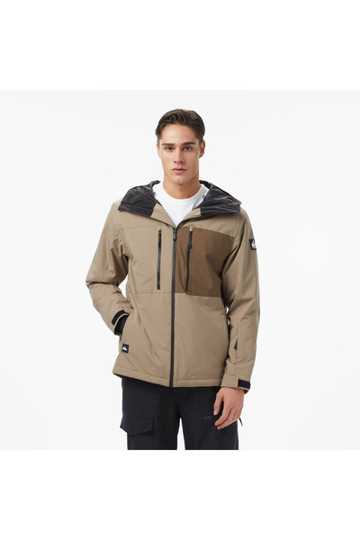 Quiksilver Sycamore Solid 20K Jk Men's Beige Snowboard Jacket Men's Snowboard Jacket