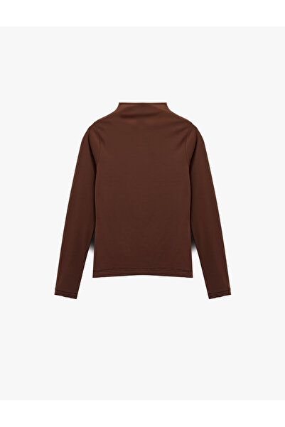 Koton Μακρυμάνικο μπλουζάκι με ζιβάγκο εφαρμοστό