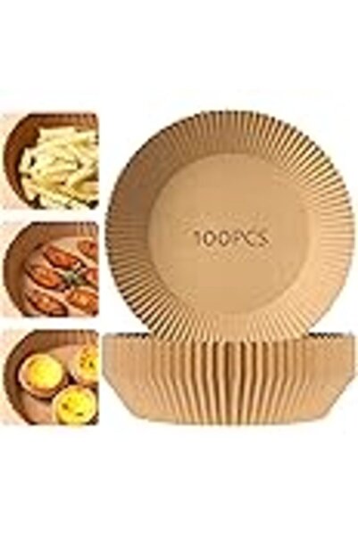 bleaws Home Brand Air Fryer Disposable Paper Liners, 100pcs, 16cm Round