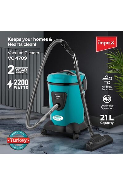 İMPEX VC 4709 Turkish Vacuum Cleaner - 2200W, 21L, Blower, Low Noise