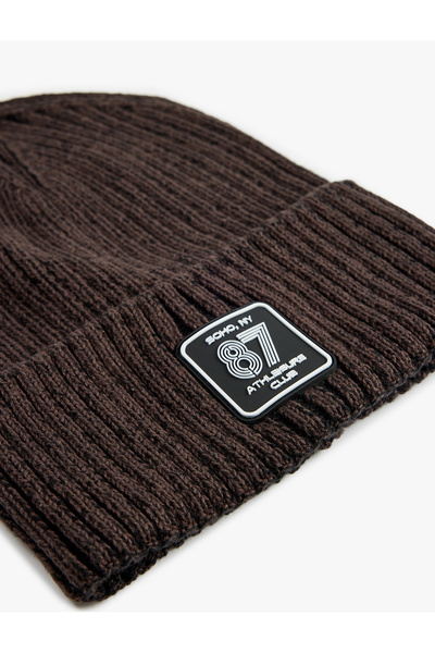 Koton Layered Beret with Label Detail