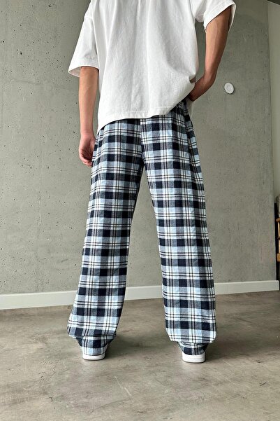 TWİZYYFAM Unisex Kareli Ekose Oduncu Eşofman Altı