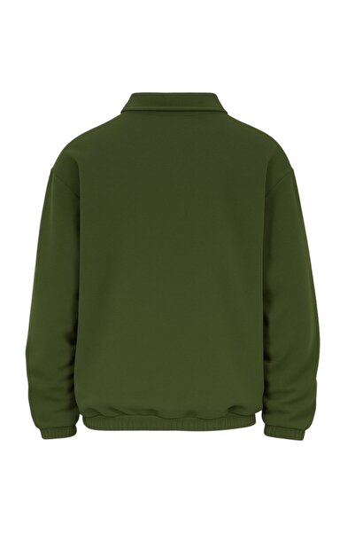 pandy Unisex Standard Fit Oversized Comfortable Cut Non-Pilling Cold Resistant Mock Neck Fleece Sweatshirt