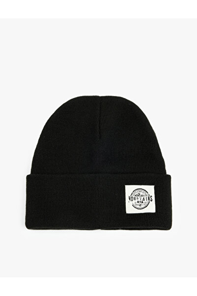 Koton Layered Beret with Label Detail