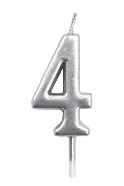 Generic Happy Birthday Candle Number 4 Size 2.5x4.5cm