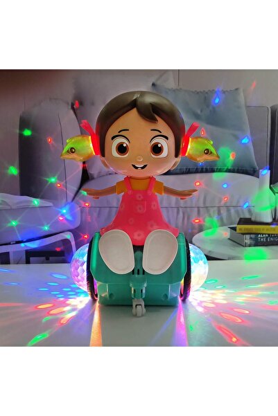 Generic Dance Girl 360 Degree Rotating Musical Dancing Girl Toy With Attractive Multicolour Flashing Lights