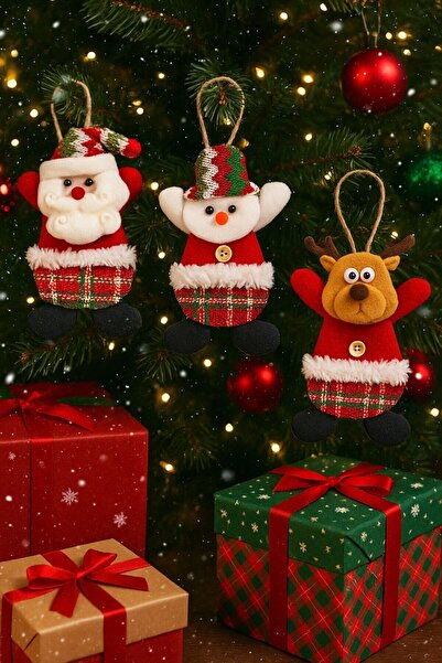 Lexi Bella Decor de Anul Nou distractiv cu personaj figurine de pluș, figurin...