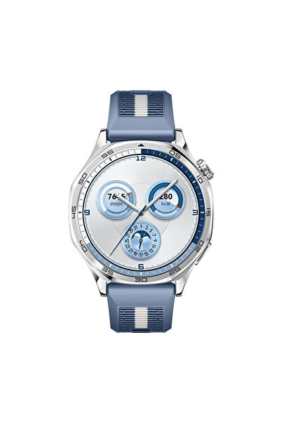 Sneezy Sportstripe Mesh Pattern Metal Buckle Silicone Smart Watch Band Compatible with Huawei Watch Gt5 46mm