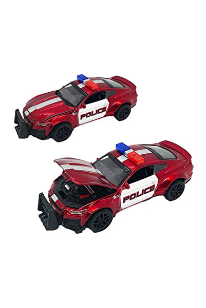 SUDESA OYUNCAK KIRMIZI ÇEK BIRAK METAL POLİS ARABASI KAPUTU AÇILABİLEN OZA.62206