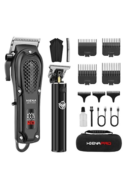 HIENA PRO Masina de tuns și trimmer profesional, set 2 buc si cutie de depozitare