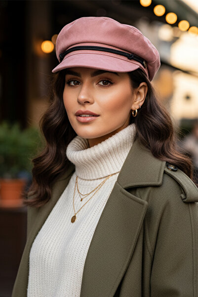 Kapin Suede Pink Cap Hat