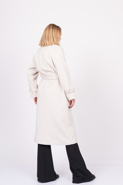 MissVina Jachetă cu mâneci reglan și curea în talie - pardesiu 2534