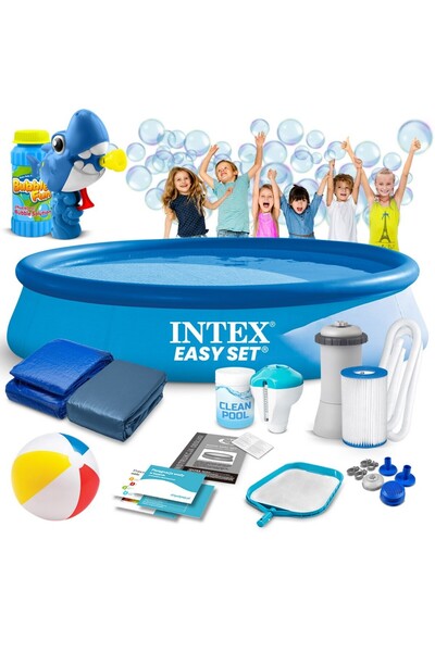 Other Basen ogrodowy rozporowy 366 x 76 cm 15w1 INTEX 28132 + maszynka do ban...