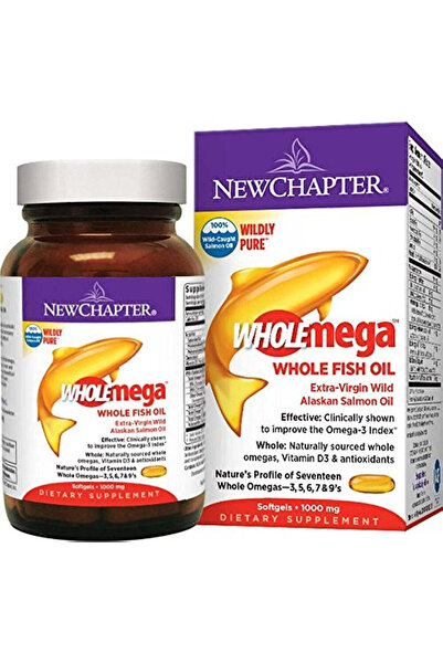 New Chapter زيت السمك الكامل WHOLEMEGA 1000 ملغ 60 كبسولة هلامية (مكمل غذائي)