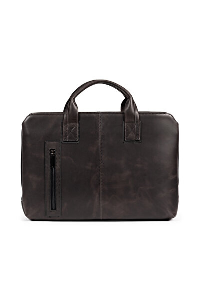 mussen Grandora 100% Genuine Leather 15.6 Inch Laptop Briefcase – 3 Compartments, Pool Zipper