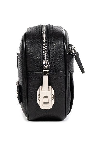 mussen Monarque Genuine Cowhide Leather Men's Locked Hand Portfolio Bag, 3 Pockets, Zippered (21X12X6 cm)