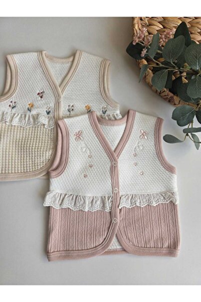 Baharda Nova 100% Baby Girl 2-Piece Combed Cotton Vest Set