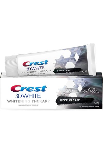 Crest معجون أسنان ثلاثي الأبعاد بالفحم الأبيض للتبييض، 75 مل