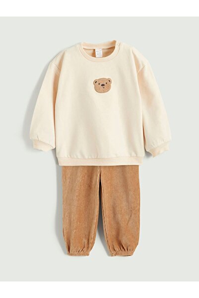 LC Waikiki Lcw Baby Crew Neck Baby Boy Sweatshirt and Pants