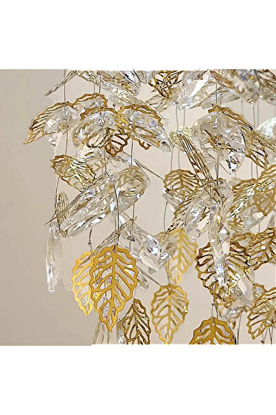 KARAZ Chandelier of gold and crystal wings