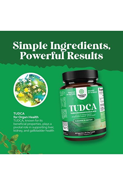 Natures Craft Advanced Bile Salt TUDCA Supplement - Extra Strength 500mg
