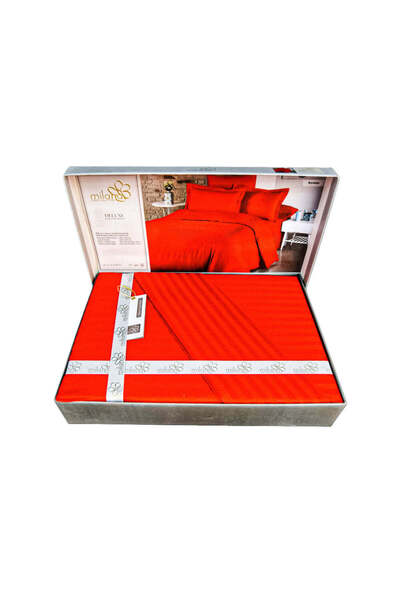 MİLANA Damask Red Bedding | 100% Cotton with Refined Design