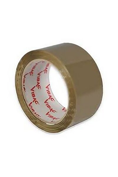 Vibac Solvent Adhesive Tape, 48mm x 60m, Brown (36 rolls/box)