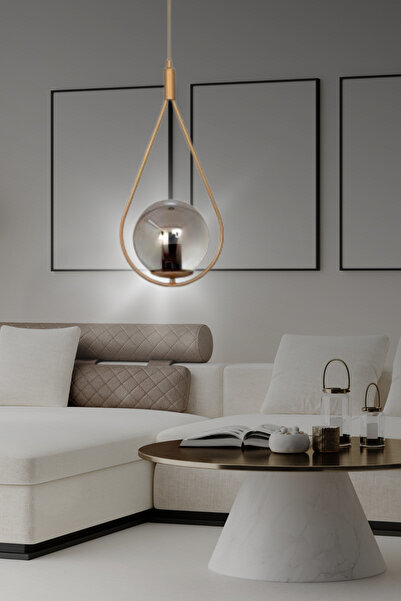 aydın home light Venüs Tekli Glop Camlı Avize Oturma Odası, Salon, Mutfak, Ho...