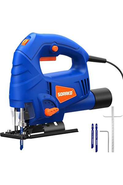 SORAKO منشار كهربائي، 600 واط، 800-3000 دورة في الدقيقة، عمق قطع 60 مم، 6 سرعات